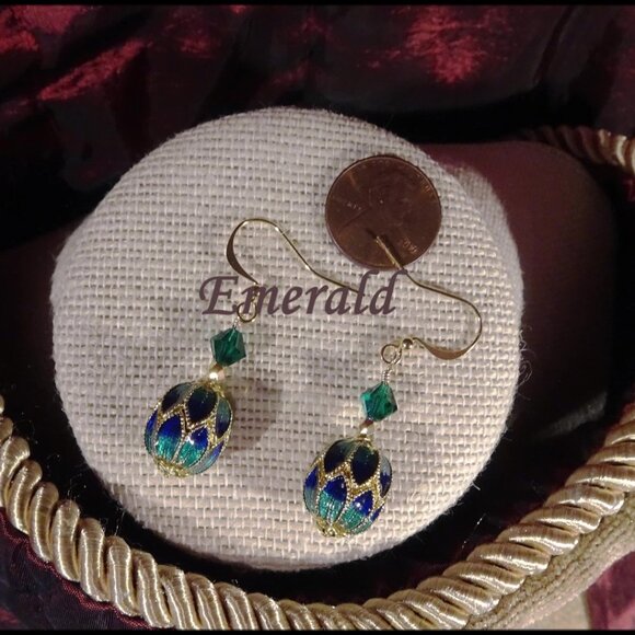 Cloisonne earrings in six handcrafted artisanal designs - Picture 10 of 15